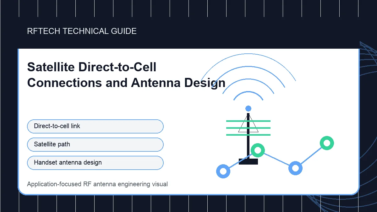 Satellite Direct-to-Cell Connections and Antenna Design technical illustration for RF antenna applications