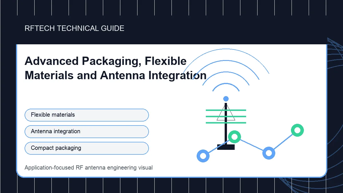 Advanced Packaging, Flexible Materials and Antenna Integration technical illustration for RF antenna applications