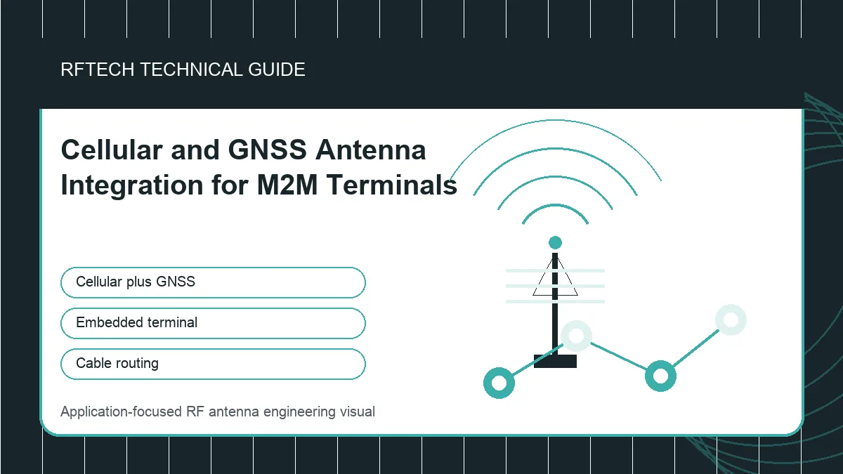Cellular and GNSS Antenna Integration for M2M Terminals technical illustration for RF antenna applications