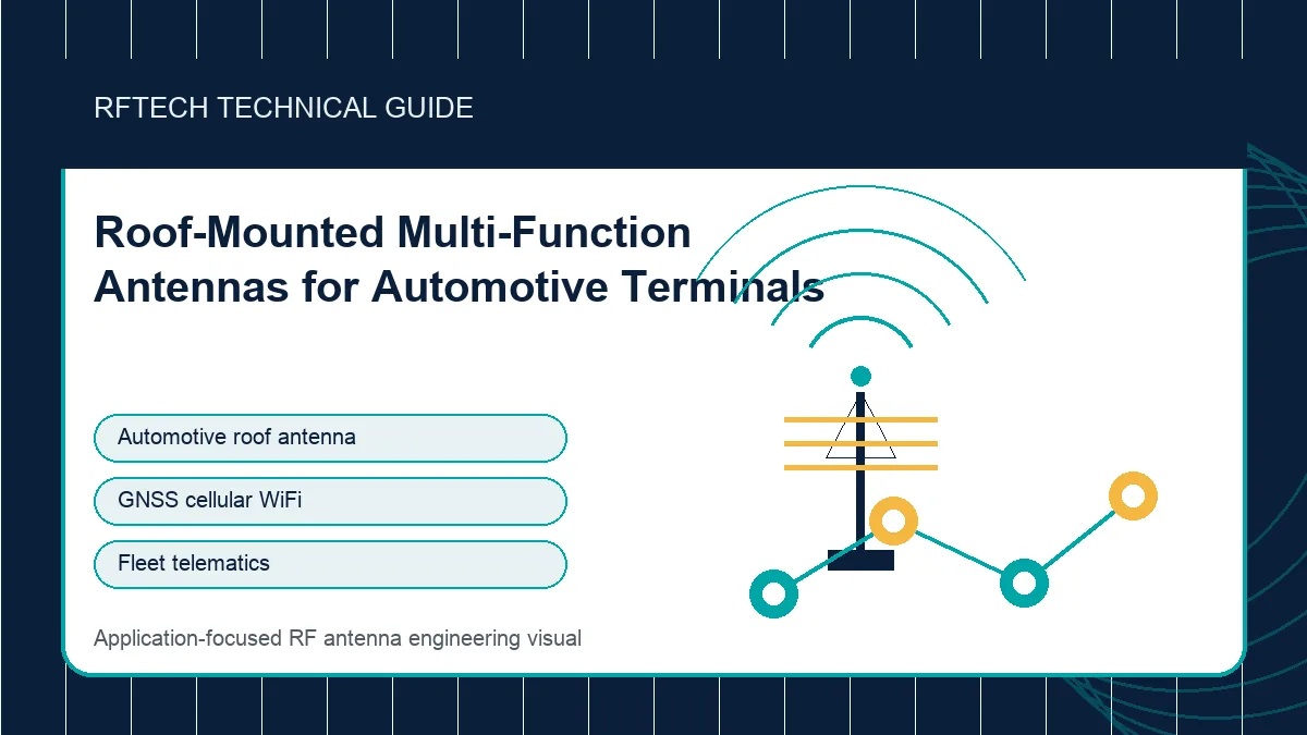 Roof-Mounted Multi-Function Antennas for Automotive Terminals technical illustration for RF antenna applications