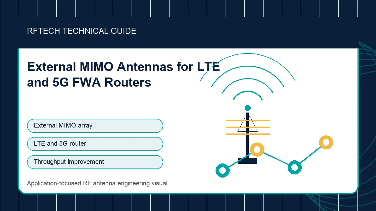 External MIMO Antennas for LTE and 5G FWA Routers technical illustration for RF antenna applications