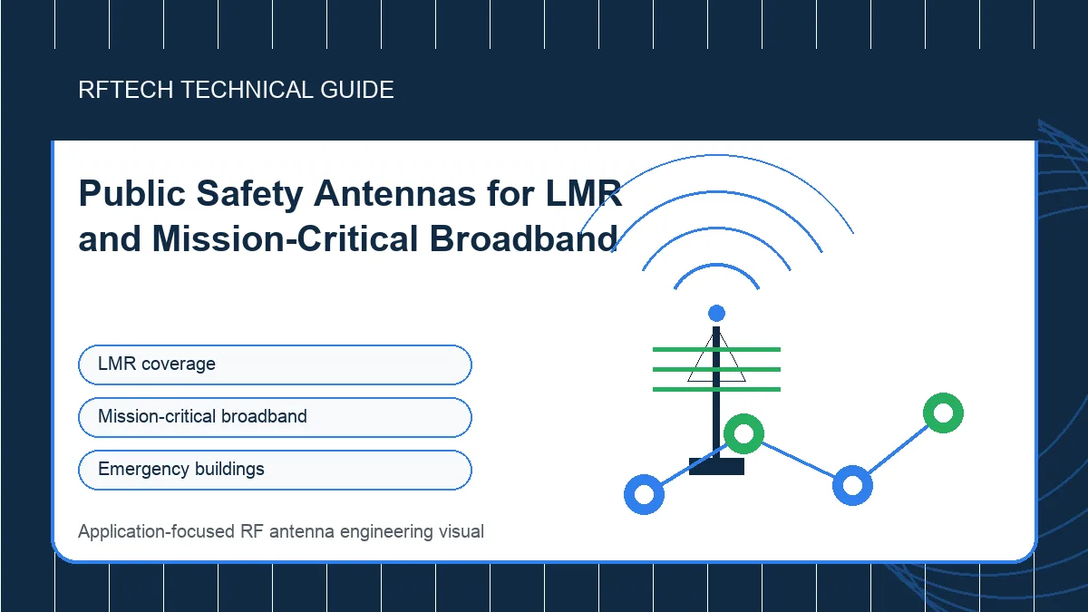 Public Safety Antennas for LMR and Mission-Critical Broadband technical illustration for RF antenna applications