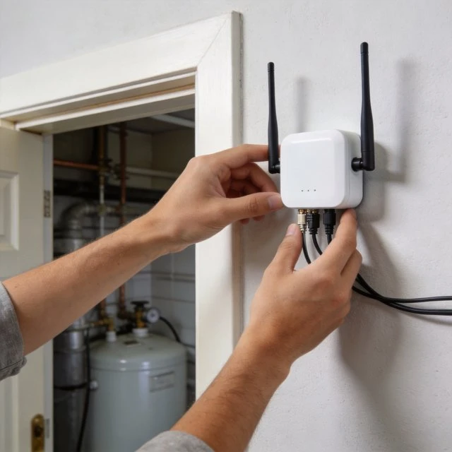 2.4 GHz Antennas for Smart Home IoT Devices smart home sensor or hub installed in a real room blog image