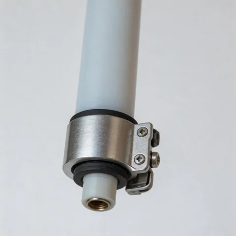 GL-DY0727R8 fiberglass omni antenna connector and mounting detail view