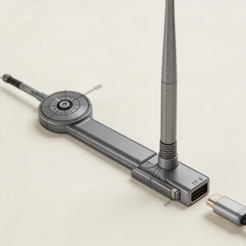 GL-DY284XCT magnetic mount antenna connector and mounting detail view