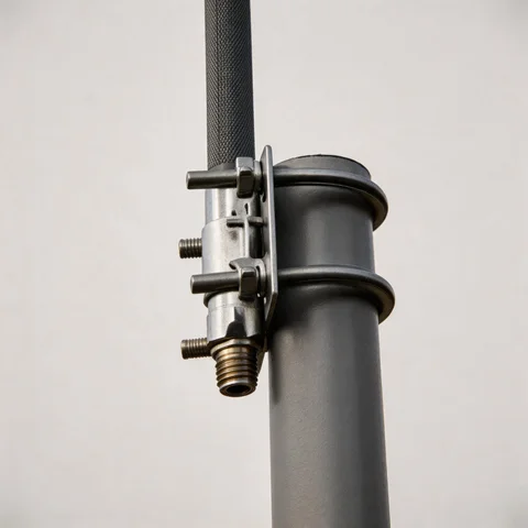 GL-DY8090V6 fiberglass omni antenna connector and mounting detail view