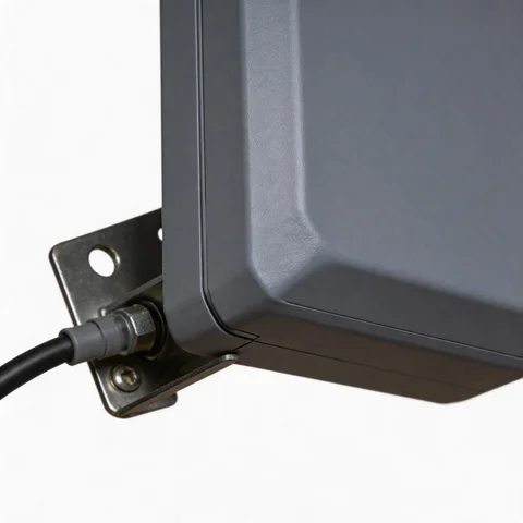 GL3742V-9 Small Panel antenna connector and mounting detail view