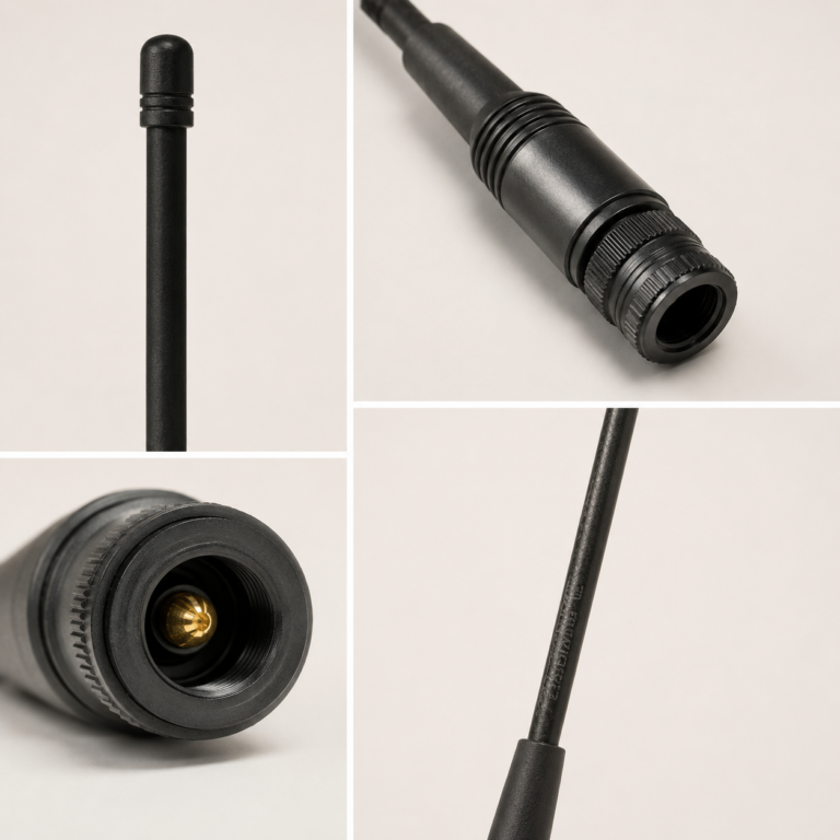 GL490-400 rubber antenna connector and mounting detail view