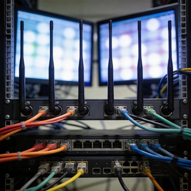 AI-Driven Radio: Machine Learning and Agentic Intelligence radio network monitoring rack without readable screens blog image