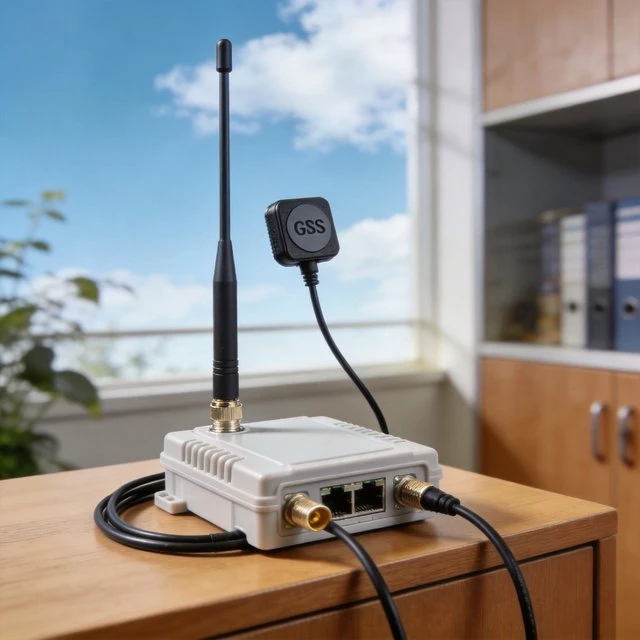 Cellular and GNSS Antenna Integration for M2M Terminals M2M terminal enclosure with external cellular and GNSS antenna placement blog image