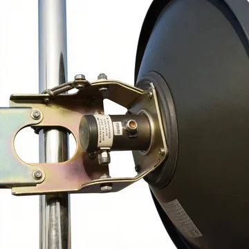 GL-DY2425V17 parabolic dish antenna connector and mounting detail view