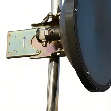 GL-DY5158VH23 parabolic dish antenna connector and mounting detail view
