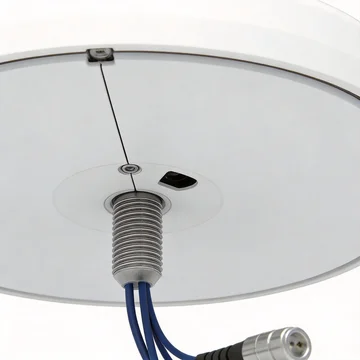 GL-DY7027V3C omni ceiling mount antenna connector and mounting detail view
