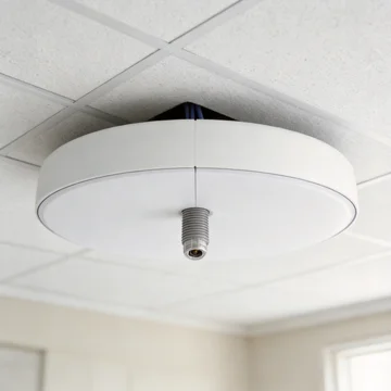 GL-DY7040V4-3 omni ceiling mount antenna connector and mounting detail view