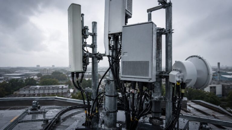 Massive MIMO and beamforming antenna array serving a dense 5G urban deployment