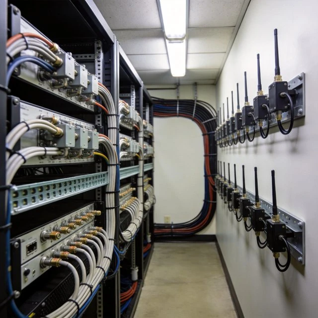 Public Safety Antennas for LMR and Mission-Critical Broadband public-safety DAS equipment room blog image
