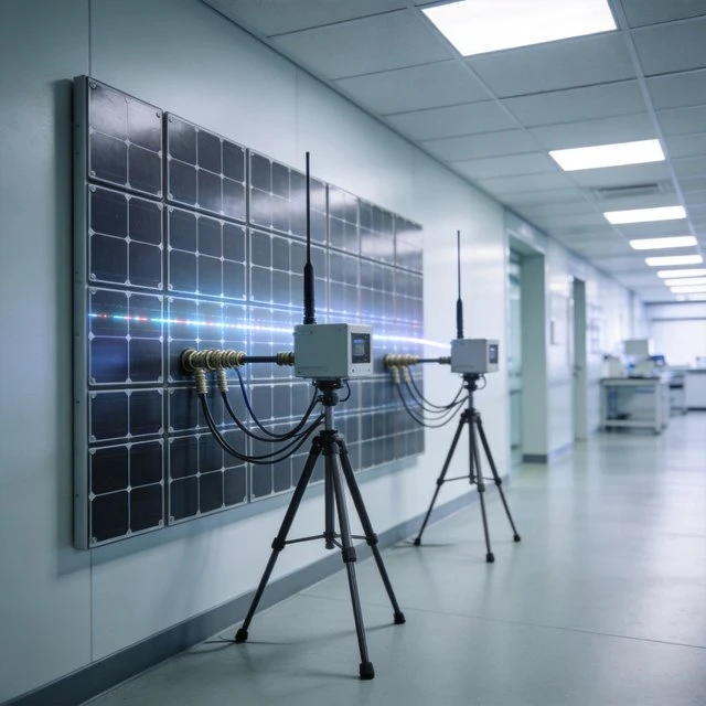 Reconfigurable Intelligent Surfaces (RIS) and Signal Propagation Control RIS panel installed in a wireless propagation lab blog image
