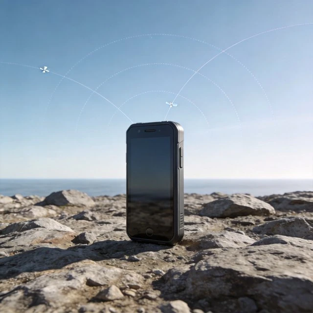 Satellite Direct-to-Cell Connections and Antenna Design direct-to-cell outdoor handset or IoT terminal link concept blog image