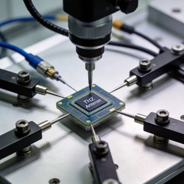 Terahertz (THz) Array Antennas for 6G THz packaging and probe station close-up blog image