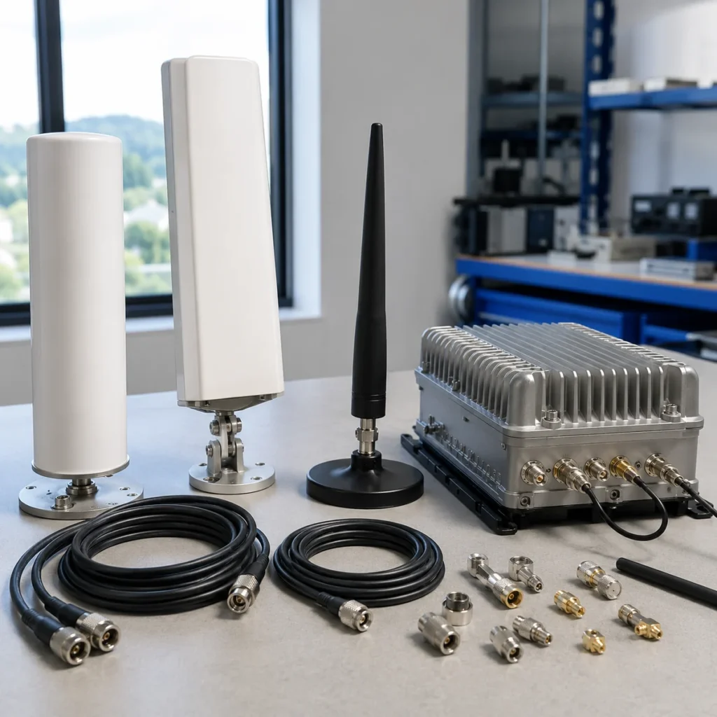5G LTE router antenna selection with bands, ports, and cable planning