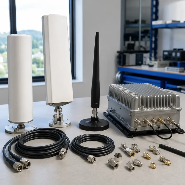 5G LTE router antenna selection with bands, ports, and cable planning