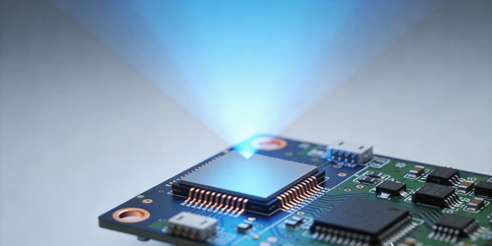 Patch antenna beamwidth shown as a light cone