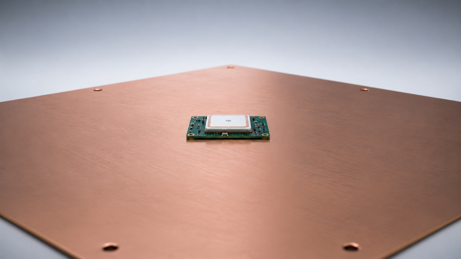 Patch antenna on a large copper ground plane