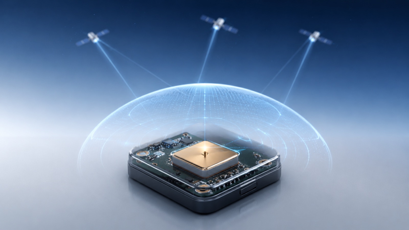 Patch antenna receiving GNSS satellite signals