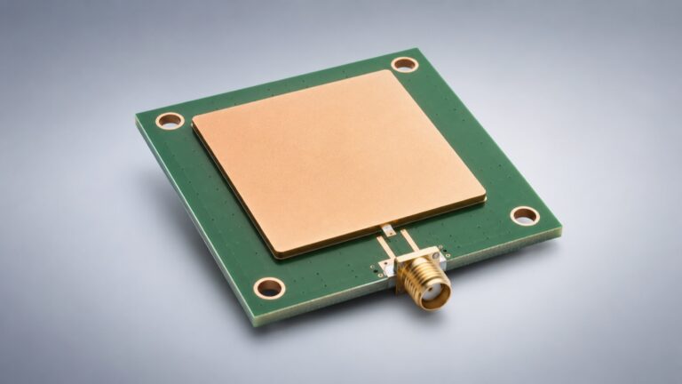 Microstrip patch antenna on a PCB