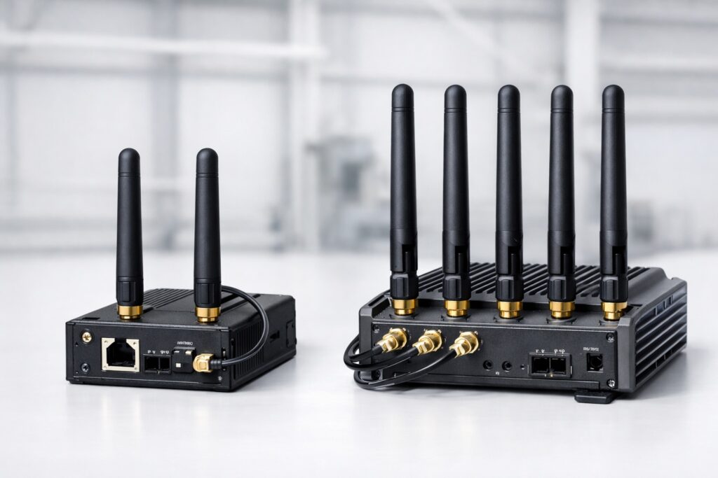 2x2 and 4x4 MIMO antenna ports on cellular routers