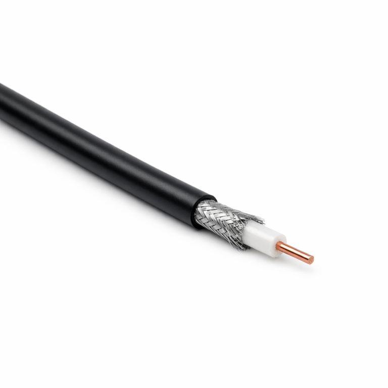 GLRG58 RG58 50 ohm coaxial cable with pvc jacket on a white background
