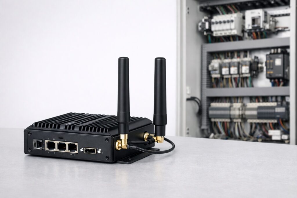 2x2 MIMO LTE antennas connected to an industrial gateway