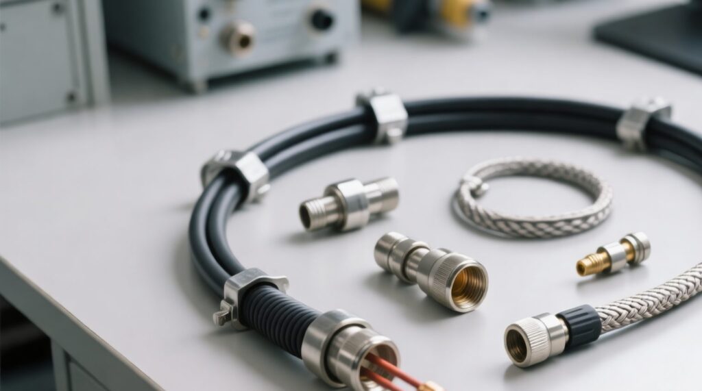 Reliable RG400 style antenna cable installation with shielded routing