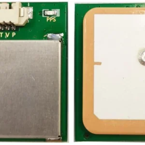 GL2828U10 GNSS receiver module top and ceramic antenna views
