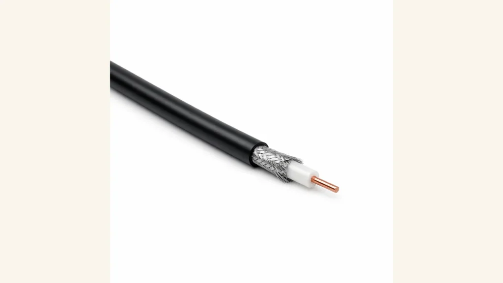 Koaxialkabel GLRG58 als Beispiel für eine 50-Ohm-Verbindung.