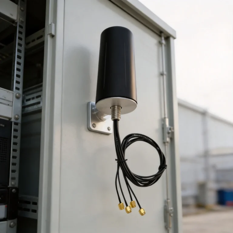 GL009C-4 GPS/GNSS cellular WiFi combo antenna connector and mounting detail view