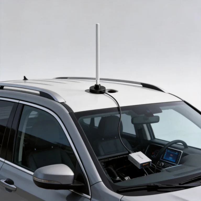 GLF-400A 433.175-434.665MHz Fiberglass Antenna 11 N Female Pole Mount application scene image 1